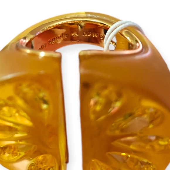 New Kate Spade Cocktail Ring Tutti Fruity Statement Ring Size 6 Lemon Ring - Picture 12 of 12